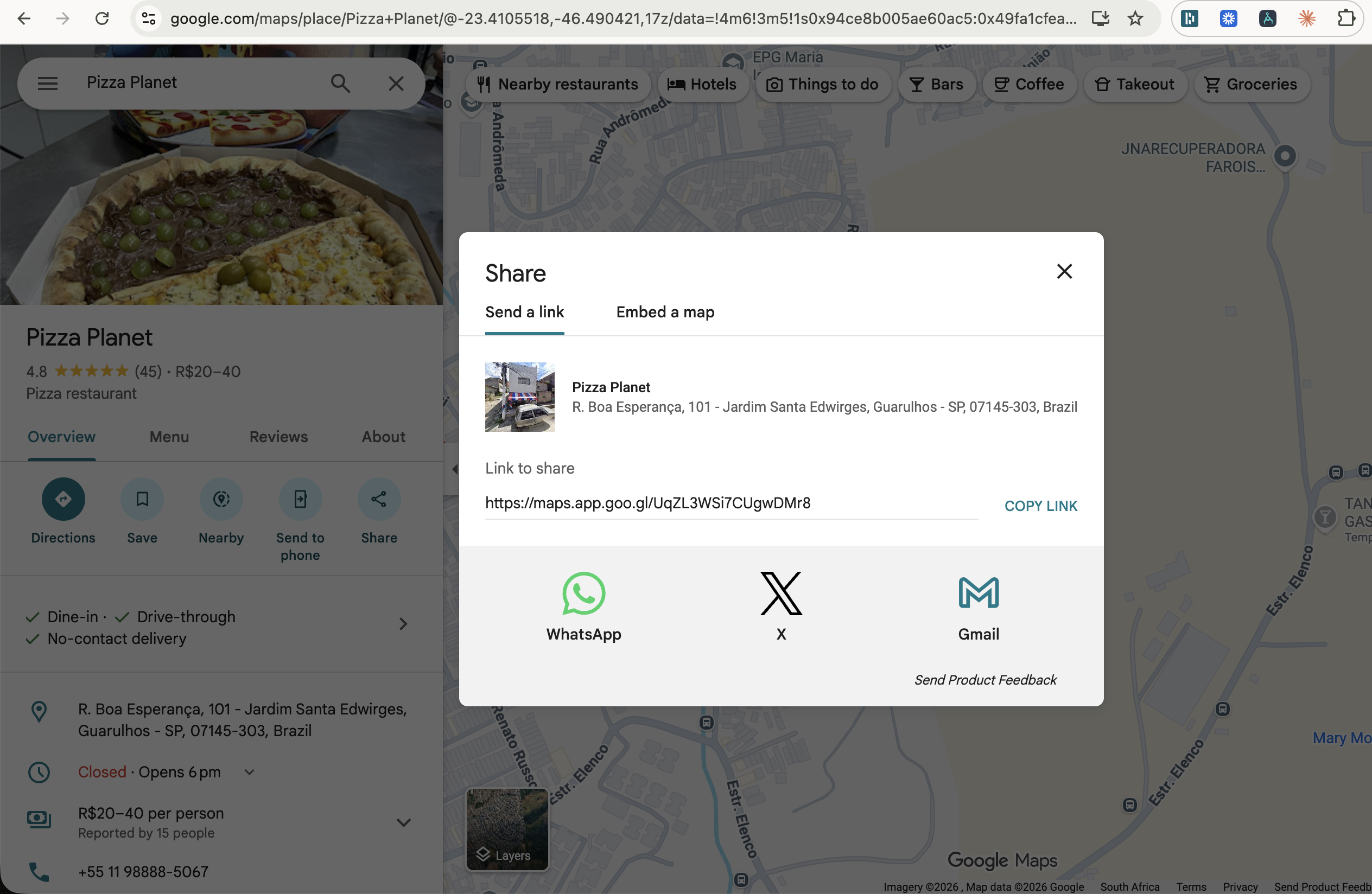 Step 2 — Copy the link from the Share dialog